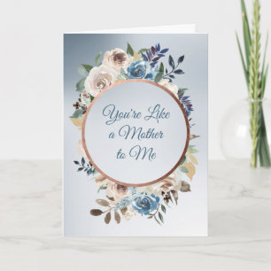 Carte Rose Bleue et Blanche comme une fête des mères