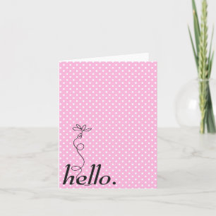 Carte Rose Bling Daisy Bonjour