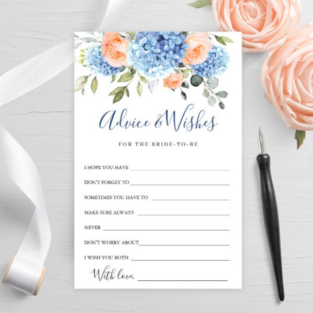 Carte Rose Blue Hydrangea Blush (Créateur téléchargé)