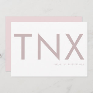 Carte Rose brillant Ultra moderne Gras Grosse mère Merci