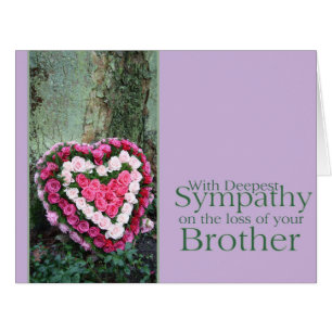 Carte rose Brother loss Sympathy