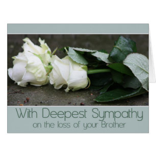 Carte rose Brother loss Sympathy