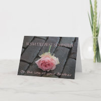 Carte rose Brother loss Sympathy