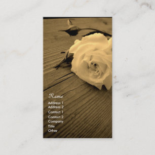 Carte rose d'affaires/profil de sépia de cru