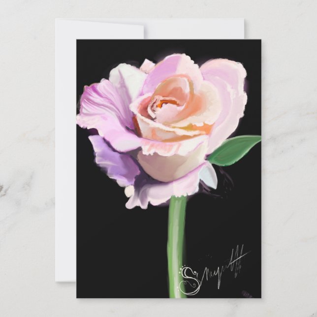Carte Rose d'art raffiné par Shelley Meyerhoff (Devant)