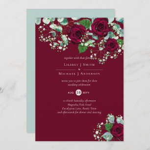 Carte Rose de Bourgogne Sage Eucalyptus Mariage