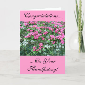 Carte rose de Handfasting d'aubépine