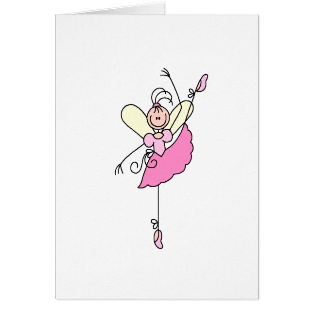 Carte rose de la ballerine cinq de bâton (Devant)