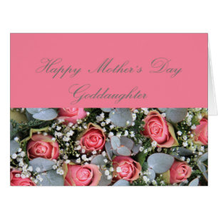 Carte rose de la fête des mères de Godgirl Happy