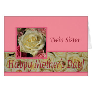 Carte rose de la Fête des Mères de Twin Sister Hap
