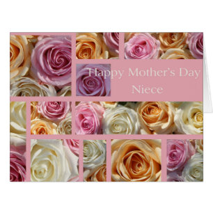 Carte rose de la fête des mères    nieceHappy