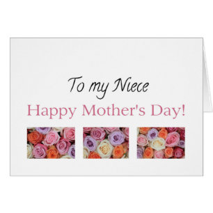 Carte rose de la fête des mères    nieceHappy