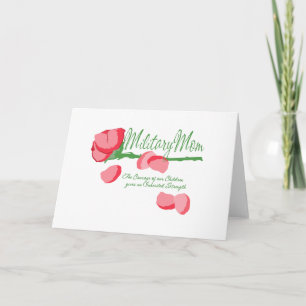 Carte Rose de la maman militaire