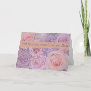 Carte rose de la sympathie de perte de la tante
