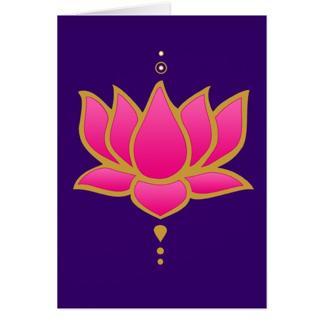 Carte rose de Lotus de henné (Devant)
