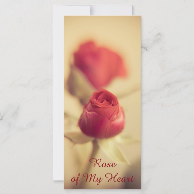 Carte Rose de mon coeur (Devant)