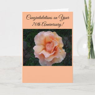 Carte Rose de pêche Personnalisé 70e anniversaire de Mar