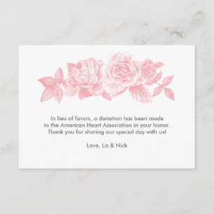 Carte Rose de préférence d'esquisse en rose