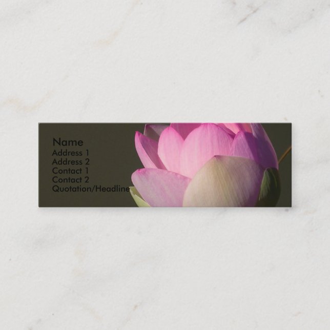 Carte rose de profil de Lotus (Devant)