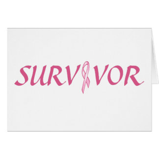 Carte rose de survivant de Ribbbon
