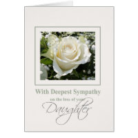 Carte rose de sympathie de perte de fille