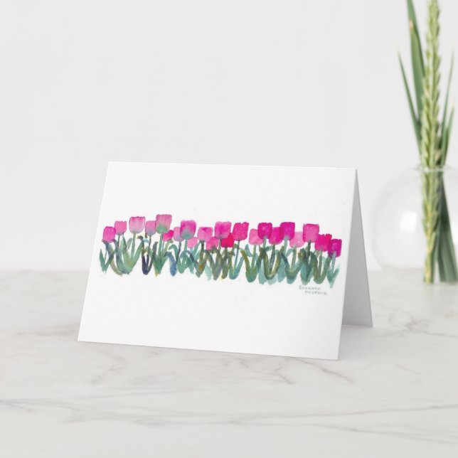 Carte rose de verger de tulipe (Devant)
