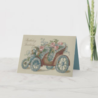 Carte Rose De Voiture Oubliez-Moi Pas Fleurs Florales