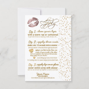 Carte Rose Dusty & Gold Confetti Lip Instructions 3