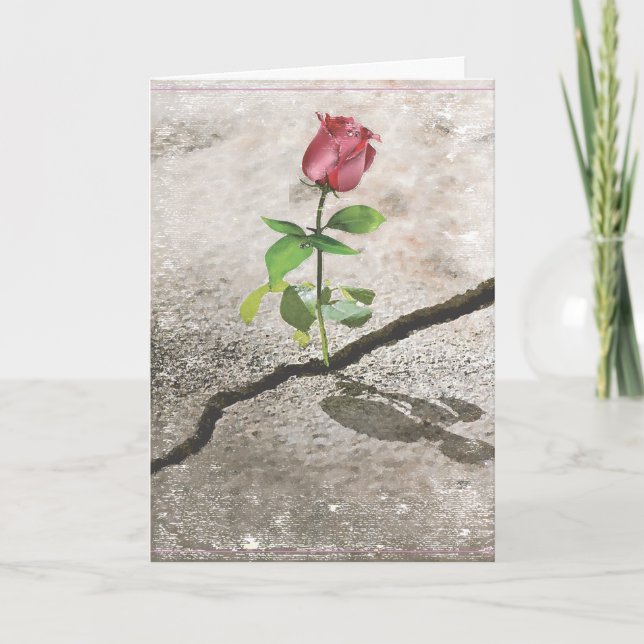 Carte Rose en béton (Devant)