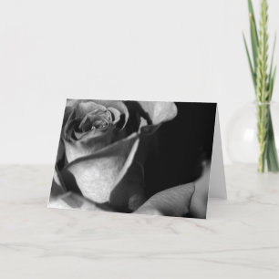 Carte Rose en noir et blanc