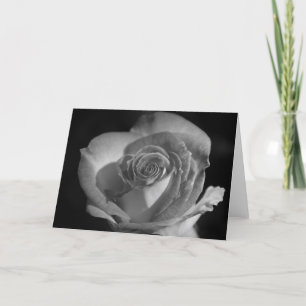Carte Rose en noir et blanc