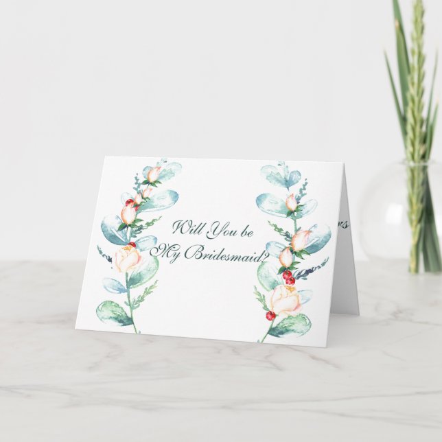 Carte Rose et Berry Serez-vous ma demoiselle d'honneur ? (Devant)