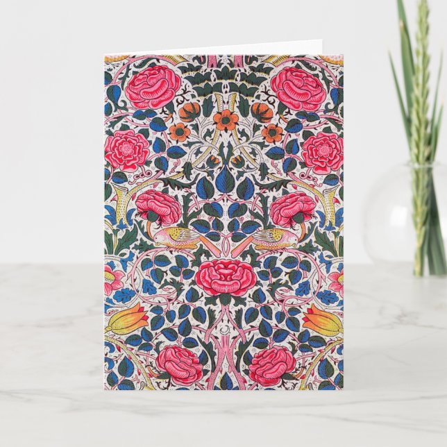 Carte Rose et Bird, William Morris (Devant)