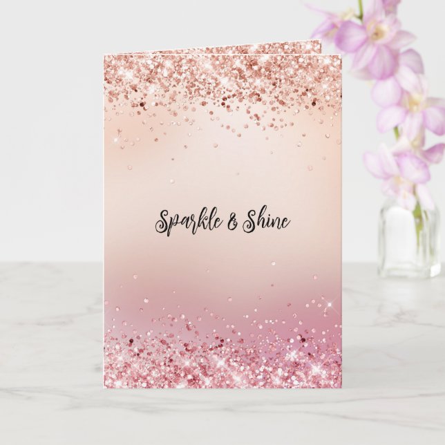 Carte Rose et Rose Sparkle Ombre (Orchidée)
