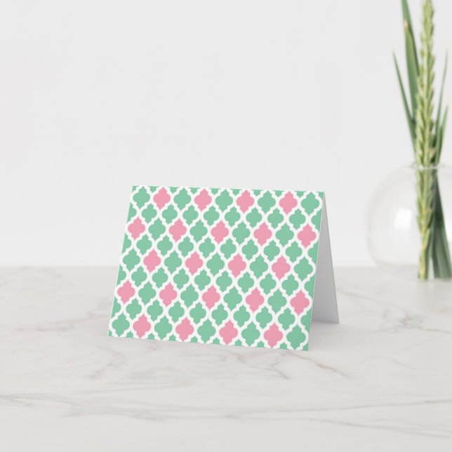 Carte rose et verte (Devant)
