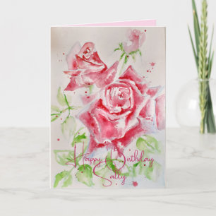 Carte Rose Fleur Rose Fleur Rose Personnalisable