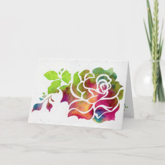 Carte Rose-Folded 5x7 po.