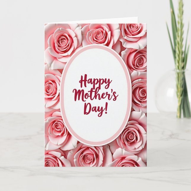 Carte Rose Frame Mothers Day Card (Devant)