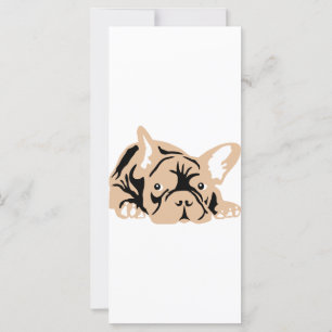 Carte Rose français de Bulldog