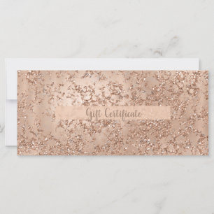 Carte Rose Gold Blush Pink Glam Sparkle certificat cadea