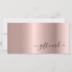 Carte Rose Gold Hair Styliste Script Certificat cadeau