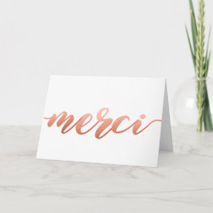 Carte rose Gold Merci Note