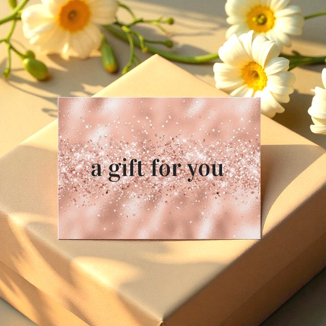 Carte Rose Gold Parties scintillant Certificat cadeau d' (Créateur téléchargé)