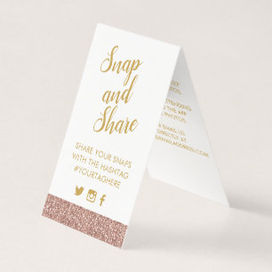 Carte rose Gold Pink Parties scintillant Party Has