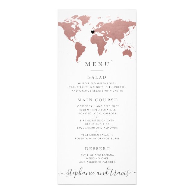 Carte rose Gold Pink World Carte Carton amovible C (Devant)