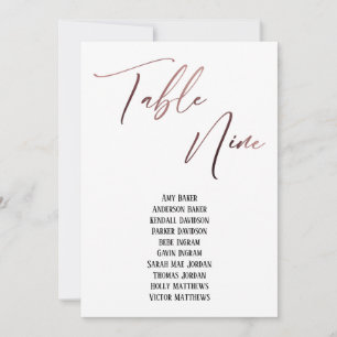 Carte Rose Gold Table d'écriture manuscrite Neuf Sièges