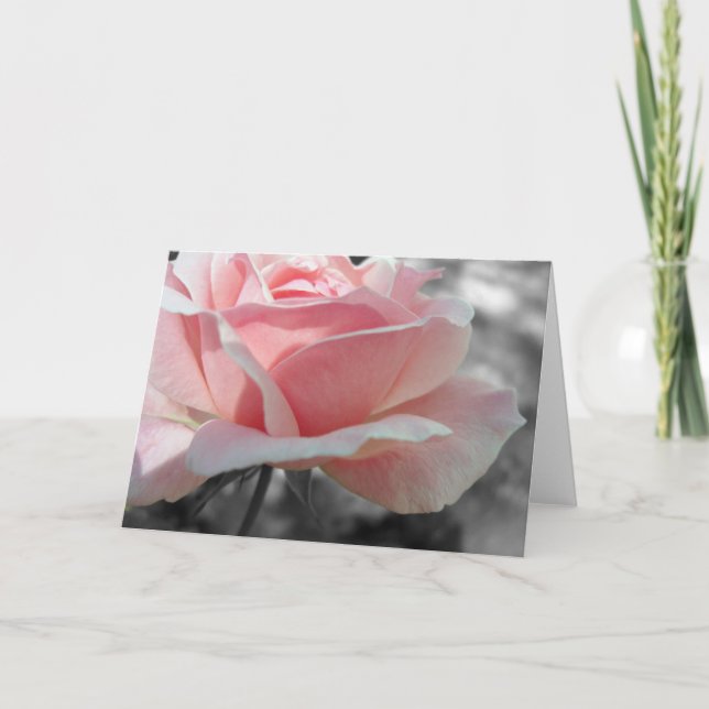 Carte Rose gris (Devant)