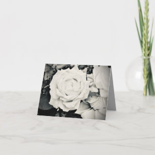 Carte Rose grise délavée
