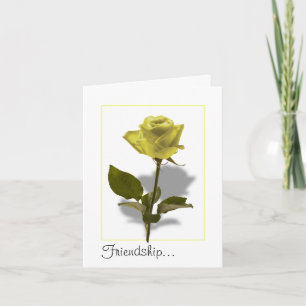 Carte Rose jaune de l'amitié