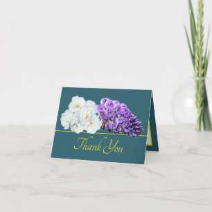Carte Rose jaune vert Wisteria Chic Bouquet Merci